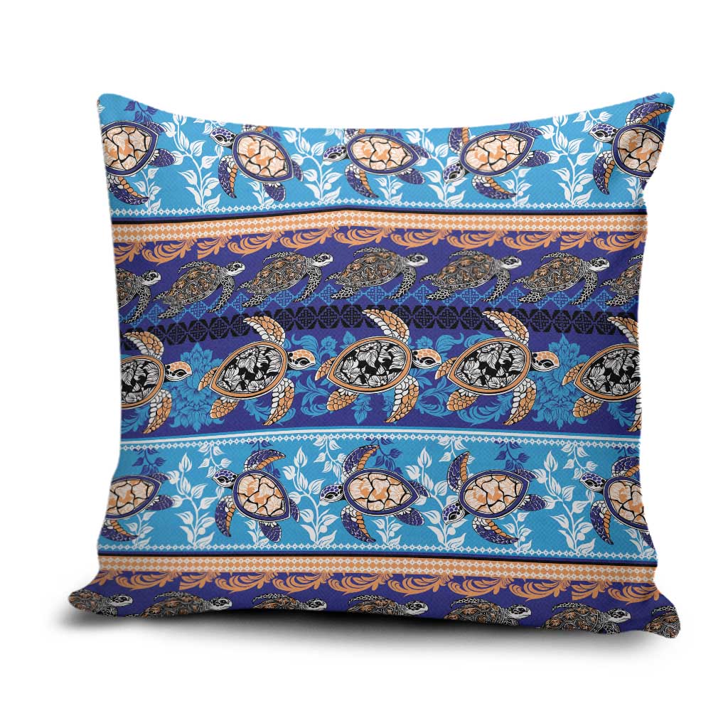 Hawaii Turtles Pattern Special Blue Pillow Cover LT01 Blue - Polynesian Pride