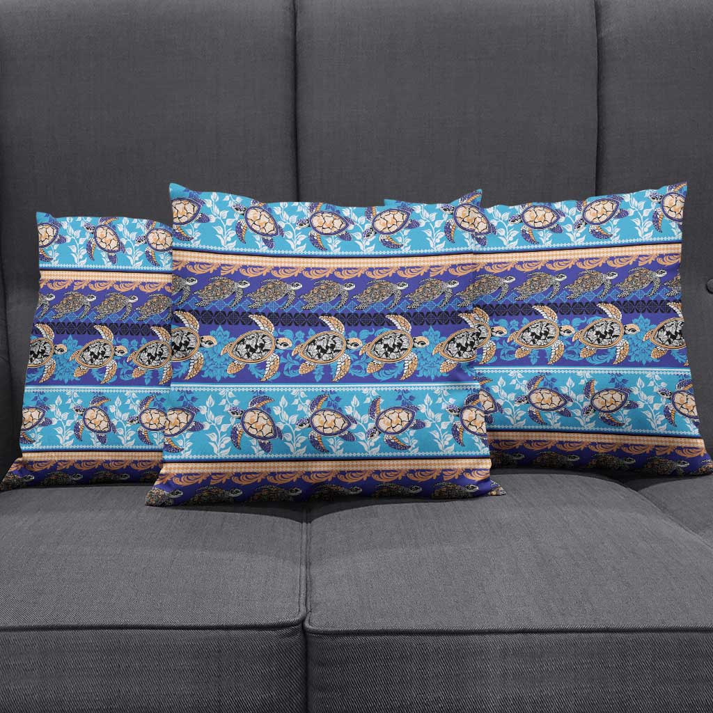Hawaii Turtles Pattern Special Blue Pillow Cover LT01 - Polynesian Pride