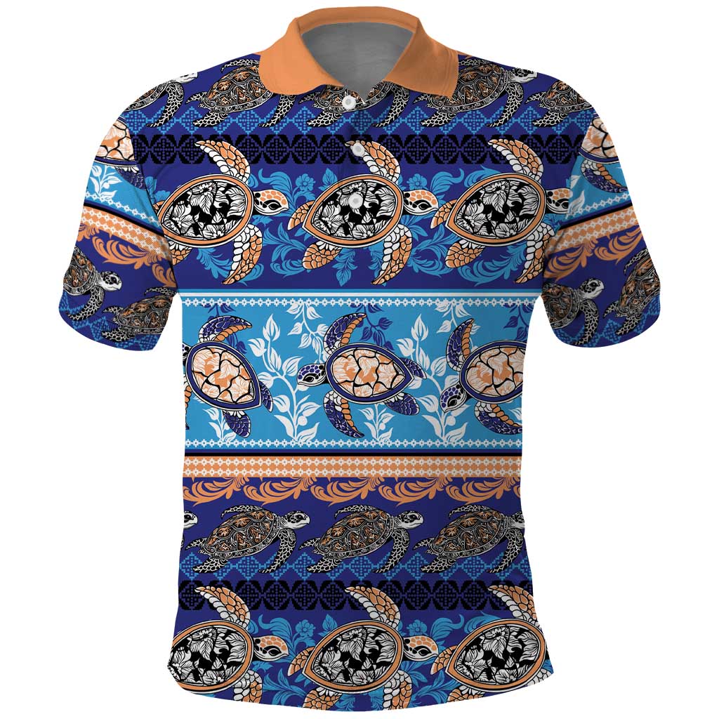 Hawaii Turtles Pattern Special Blue Polo Shirt LT01 Blue - Polynesian Pride