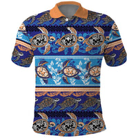 Hawaii Turtles Pattern Special Blue Polo Shirt LT01 Blue - Polynesian Pride