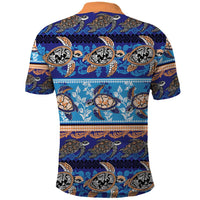 Hawaii Turtles Pattern Special Blue Polo Shirt LT01 - Polynesian Pride