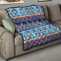 Hawaii Turtles Pattern Special Blue Quilt LT01 - Polynesian Pride