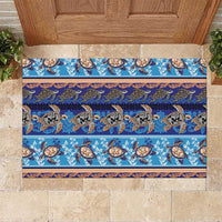 Hawaii Turtles Pattern Special Blue Rubber Doormat LT01 Blue - Polynesian Pride