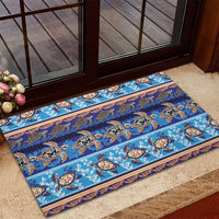 Hawaii Turtles Pattern Special Blue Rubber Doormat LT01 - Polynesian Pride