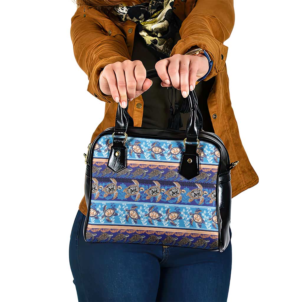 Hawaii Turtles Pattern Special Blue Shoulder Handbag LT01 One Size Blue - Polynesian Pride