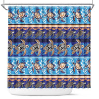 Hawaii Turtles Pattern Special Blue Shower Curtain LT01 Blue - Polynesian Pride