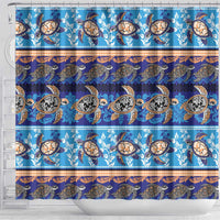 Hawaii Turtles Pattern Special Blue Shower Curtain LT01 - Polynesian Pride