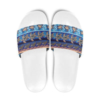 Hawaii Turtles Pattern Special Blue Slide Sandals LT01 Blue - Polynesian Pride