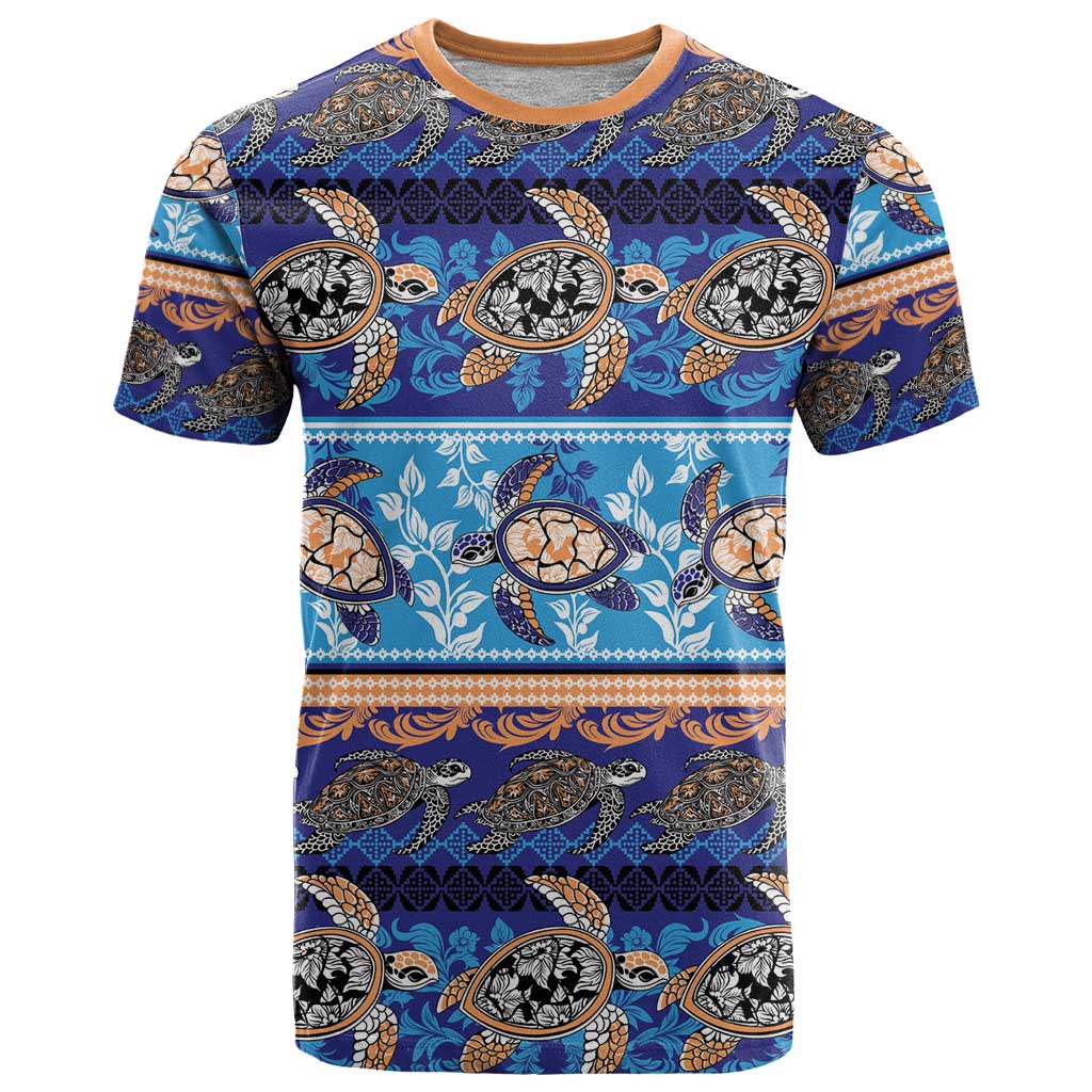 Hawaii Turtles Pattern Special Blue T Shirt LT01 Blue - Polynesian Pride