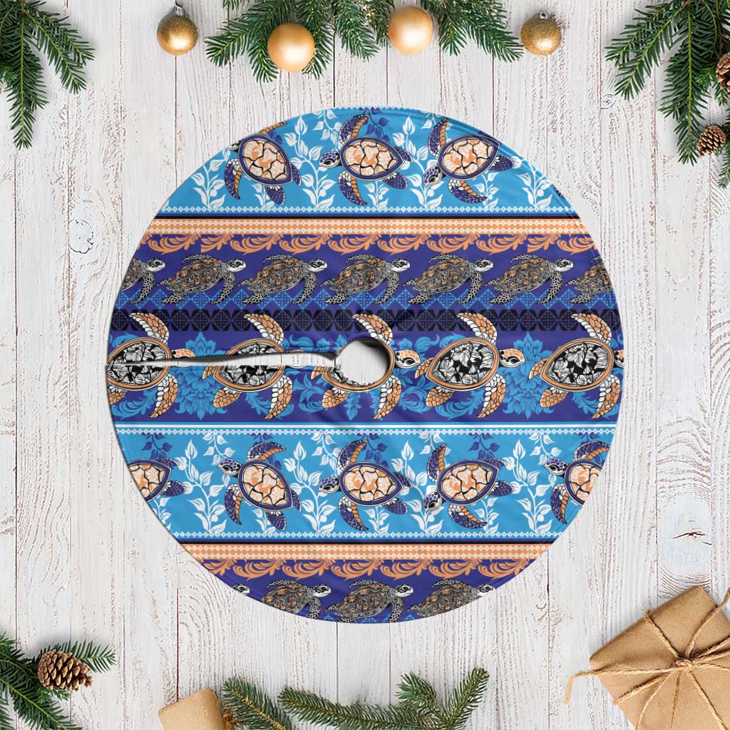 Hawaii Turtles Pattern Special Blue Tree Skirt LT01 Casual Blue - Polynesian Pride