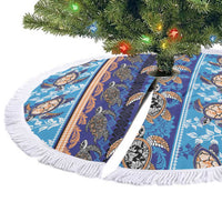 Hawaii Turtles Pattern Special Blue Tree Skirt LT01 - Polynesian Pride
