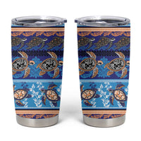 Hawaii Turtles Pattern Special Blue Tumbler Cup LT01 Blue - Polynesian Pride