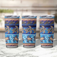 Hawaii Turtles Pattern Special Blue Tumbler Cup LT01 - Polynesian Pride