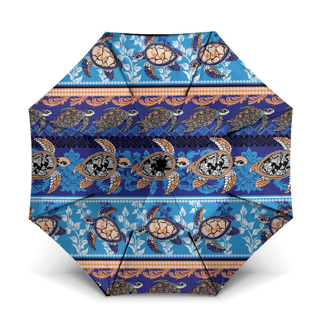 Hawaii Turtles Pattern Special Blue Umbrella LT01 One Size Folded 11.42 inch Opened Diameter 37.4 inch Blue - Polynesian Pride