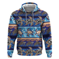 Hawaii Turtles Pattern Special Blue Zip Hoodie LT01 Pullover Hoodie Blue - Polynesian Pride