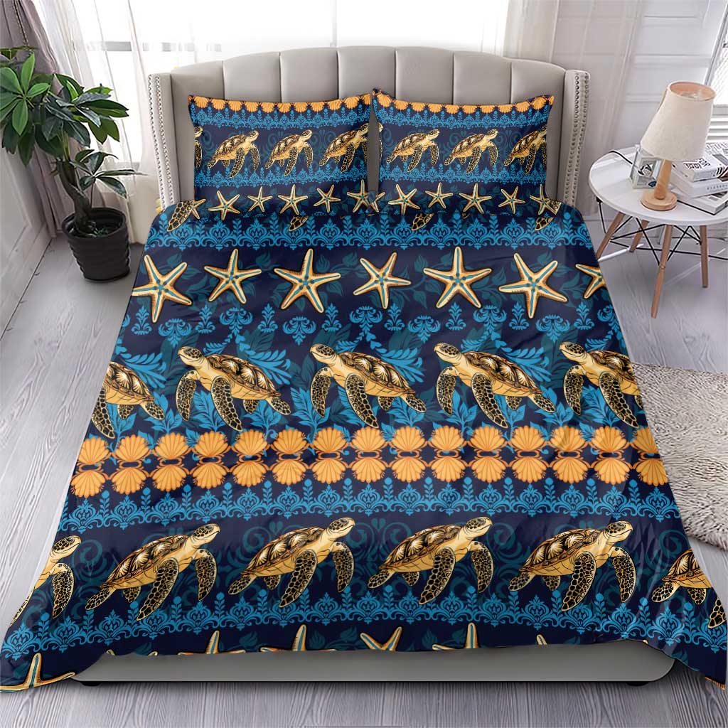Hawaii Turtles Starfish Unique Pattern Bedding Set LT01 - Polynesian Pride