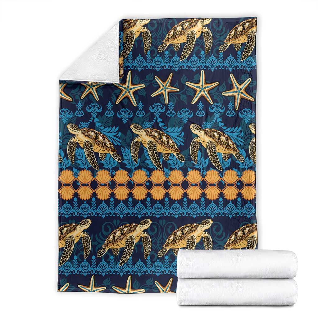 Hawaii Turtles Starfish Unique Pattern Blanket LT01 - Polynesian Pride