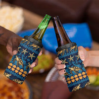 Hawaii Turtles Starfish Unique Pattern 4 in 1 Can Cooler Tumbler LT01 - Polynesian Pride