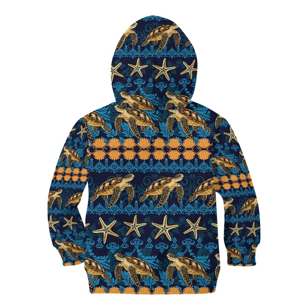 Hawaii Turtles Starfish Unique Pattern Kid Hoodie LT01 - Polynesian Pride
