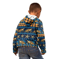 Hawaii Turtles Starfish Unique Pattern Kid Hoodie LT01 - Polynesian Pride