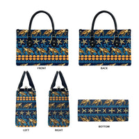 Hawaii Turtles Starfish Unique Pattern Leather Bag LT01 - Polynesian Pride