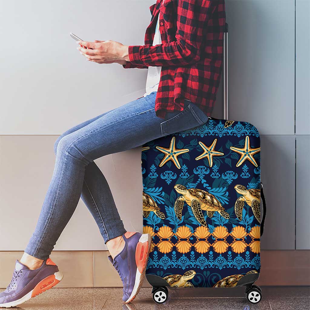 Hawaii Turtles Starfish Unique Pattern Luggage Cover LT01 - Polynesian Pride