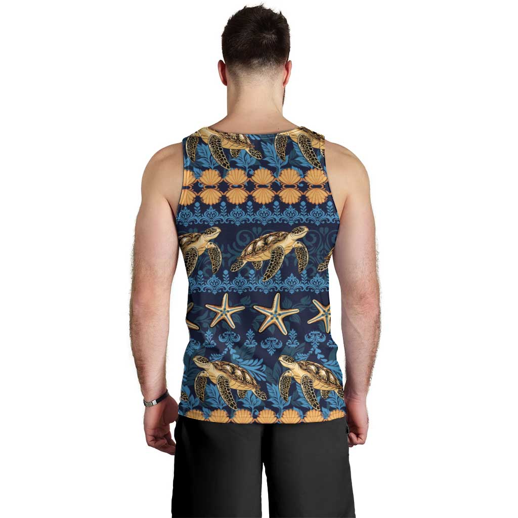 Hawaii Turtles Starfish Unique Pattern Men Tank Top LT01 - Polynesian Pride