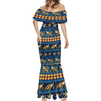 Hawaii Turtles Starfish Unique Pattern Mermaid Dress LT01 - Polynesian Pride