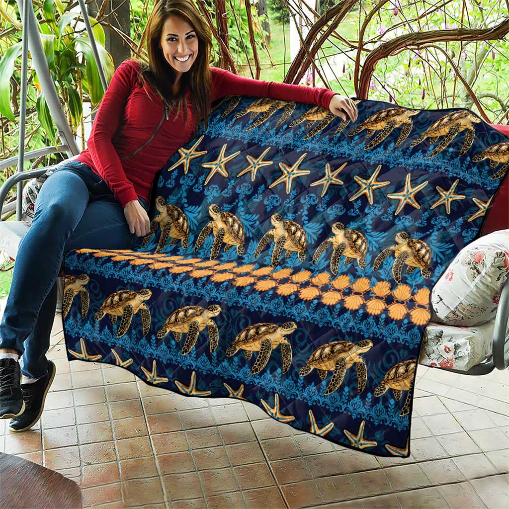 Hawaii Turtles Starfish Unique Pattern Quilt LT01 - Polynesian Pride