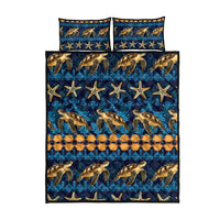 Hawaii Turtles Starfish Unique Pattern Quilt Bed Set LT01 - Polynesian Pride