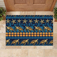Hawaii Turtles Starfish Unique Pattern Rubber Doormat LT01 Blue - Polynesian Pride