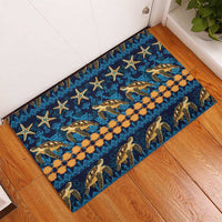 Hawaii Turtles Starfish Unique Pattern Rubber Doormat LT01 - Polynesian Pride