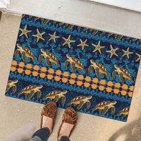 Hawaii Turtles Starfish Unique Pattern Rubber Doormat LT01 - Polynesian Pride
