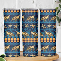 Hawaii Turtles Starfish Unique Pattern Skinny Tumbler LT01 - Polynesian Pride