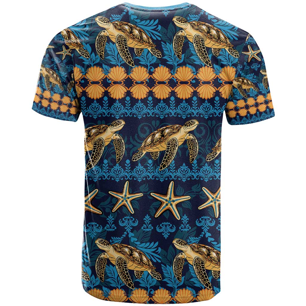 Hawaii Turtles Starfish Unique Pattern T Shirt LT01 - Polynesian Pride