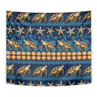 Hawaii Turtles Starfish Unique Pattern Tapestry LT01 - Polynesian Pride