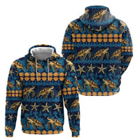 Hawaii Turtles Starfish Unique Pattern Zip Hoodie LT01 - Polynesian Pride