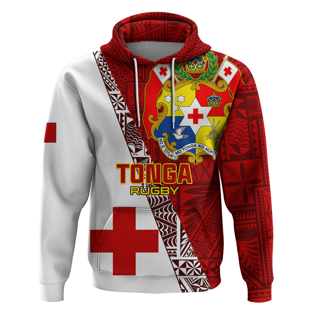 Custom Tonga Rugby Hoodie Tongan Go 2023 World Cup LT01 Pullover Hoodie Red - Polynesian Pride