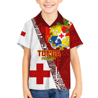 Custom Tonga Rugby Kid Hawaiian Shirt Tongan Go 2023 World Cup LT01 Kid Red - Polynesian Pride