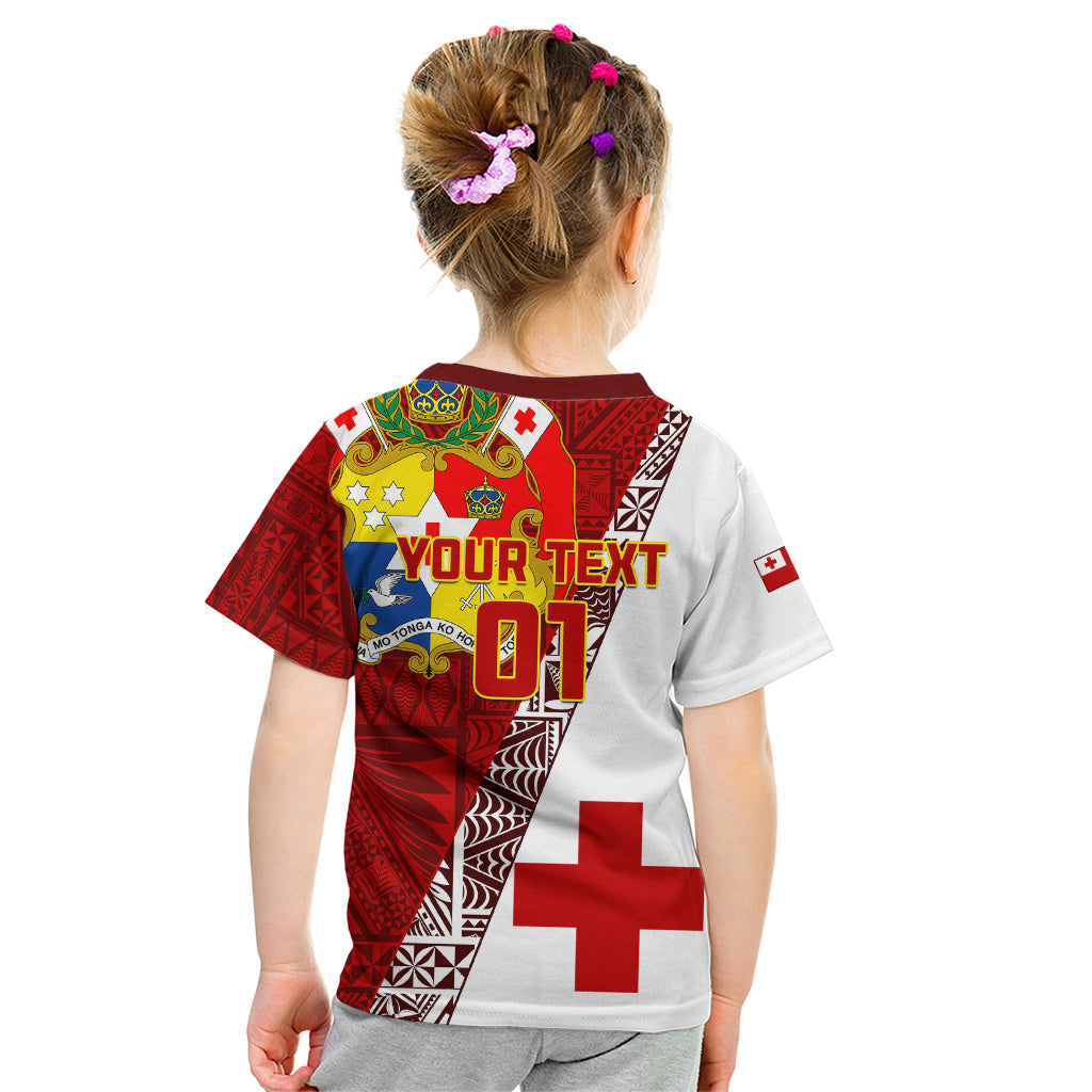 Custom Tonga Rugby Kid T Shirt Tongan Go 2023 World Cup LT01 - Polynesian Pride