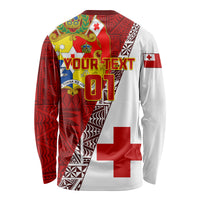 Custom Tonga Rugby Long Sleeve Shirt Tongan Go 2023 World Cup LT01 - Polynesian Pride