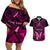 personalised-pink-out-couples-matching-off-shoulder-short-dress-and-hawaiian-shirt-breast-cancer-awareness-polynesian-pattern-black-version