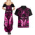 personalised-pink-out-couples-matching-summer-maxi-dress-and-hawaiian-shirt-breast-cancer-awareness-polynesian-pattern-black-version