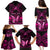 Personalised Pink Out Family Matching Puletasi Dress and Hawaiian Shirt Breast Cancer Awareness Polynesian Pattern Black Version LT01 - Polynesian Pride