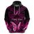 Personalised Pink Out Hoodie Breast Cancer Awareness Polynesian Pattern Black Version LT01 - Polynesian Pride