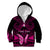 Personalised Pink Out Kid Hoodie Breast Cancer Awareness Polynesian Pattern Black Version LT01 Zip Hoodie Black - Polynesian Pride