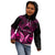 Personalised Pink Out Kid Hoodie Breast Cancer Awareness Polynesian Pattern Black Version LT01 - Polynesian Pride