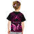 Personalised Pink Out Kid T Shirt Breast Cancer Awareness Polynesian Pattern Black Version LT01 - Polynesian Pride