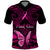 Personalised Pink Out Polo Shirt Breast Cancer Awareness Polynesian Pattern Black Version LT01 Black - Polynesian Pride