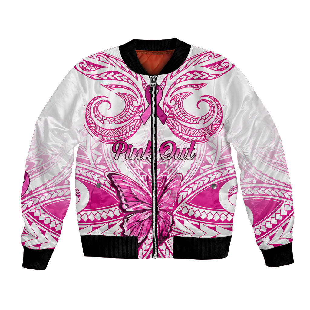 personalised-pink-out-bomber-jacket-breast-cancer-awareness-polynesian-pattern-white-version